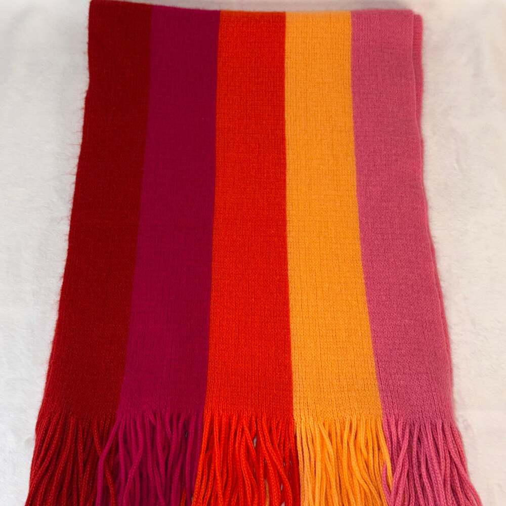 Echo Soft Striped Winter Rectangle Knit Scarf - image 1